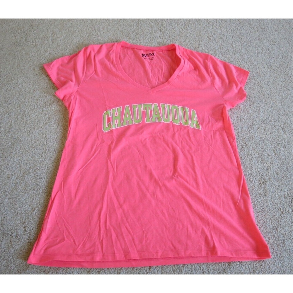 Women's Gear for Sports Chautauqua NY Pink Short Sleeve Crewneck Shirt XXL